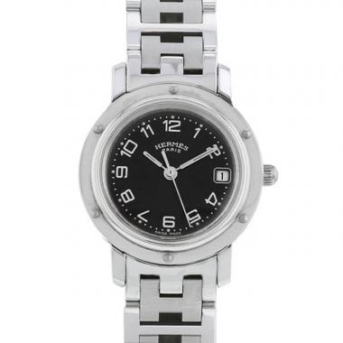 Montre Hermes Clipper en acier Ref :  CL4.210 Vers  1990