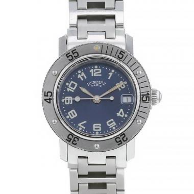 Montre Hermes Clipper en acier Ref :  CL5.210 Vers  2000