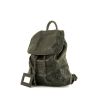 Balenciaga backpack in khaki leather - 00pp thumbnail