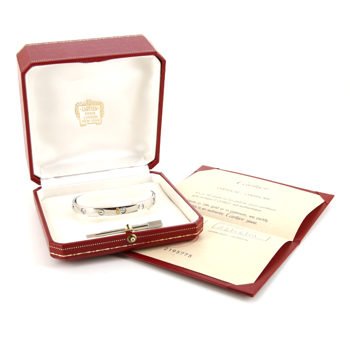 Bracciale Cartier Love 6 diamants in oro bianco e diamanti - Detail D2