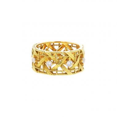 Anello Dior My Dior modello grande in oro giallo e diamanti