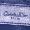 Bolsito de mano Dior Saddle en lona Monogram Oblique azul y cuero azul - Detail D3 thumbnail