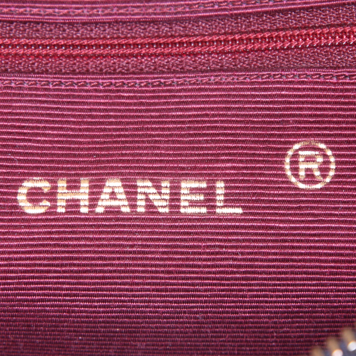 Chanel Vintage shoulder bag in black quilted leather - Detail D3