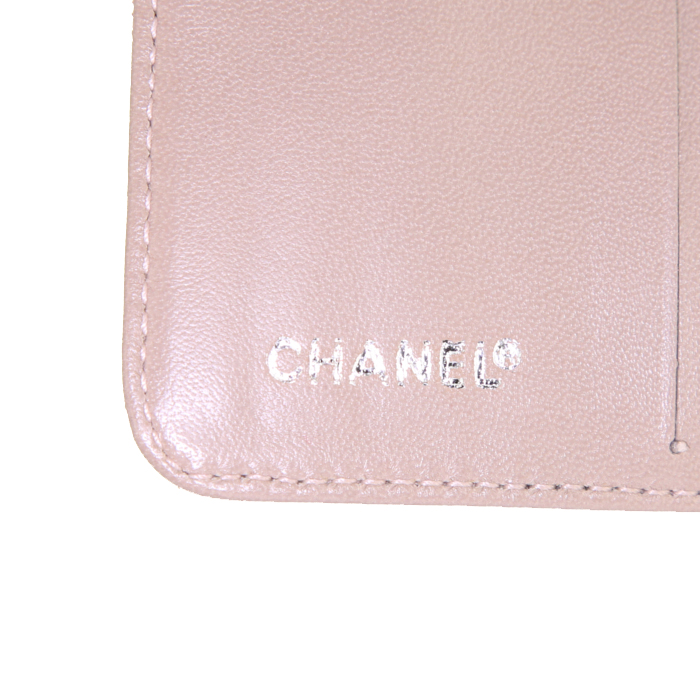 Borsellino Chanel in tela monogram bicolore beige e bianca - Detail D4