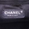 Chanel Timeless jumbo bag worn on the shoulder or carried in the hand in black and white tweed - Detail D4 thumbnail