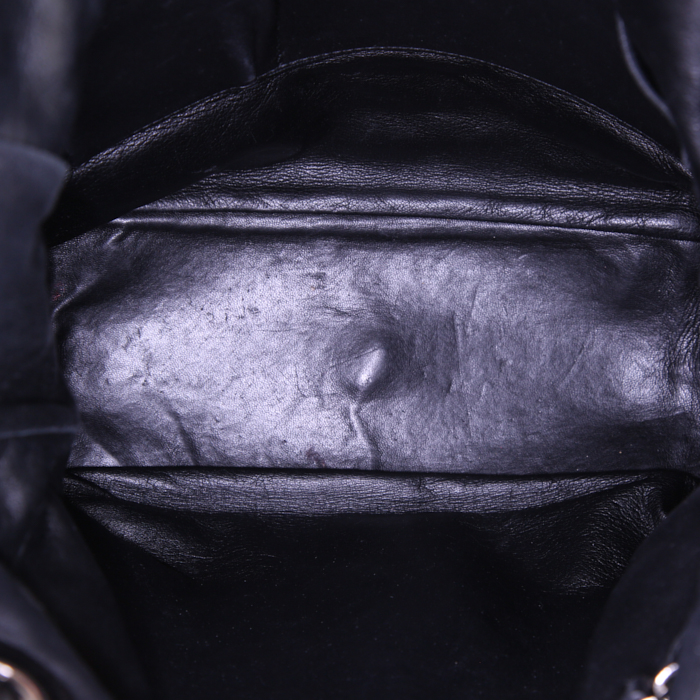 Dior Dior Soft shopping bag in black leather - Detail D2