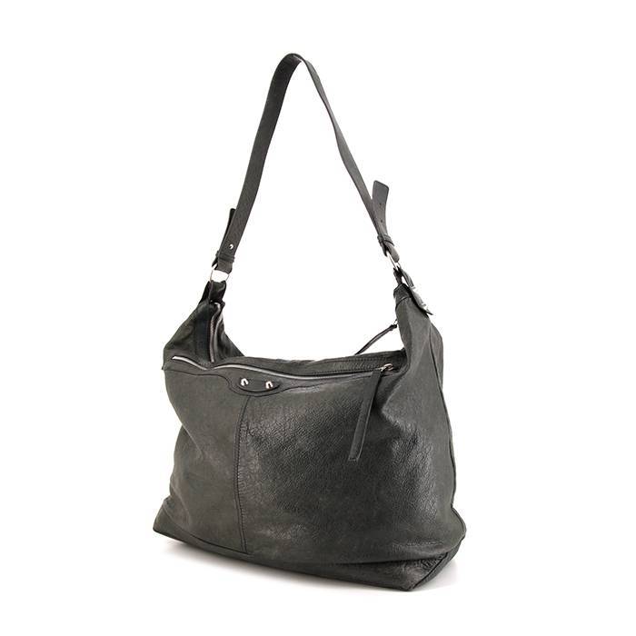 Crush Medium Leather Shoulder Bag in Black  Balenciaga  Mytheresa