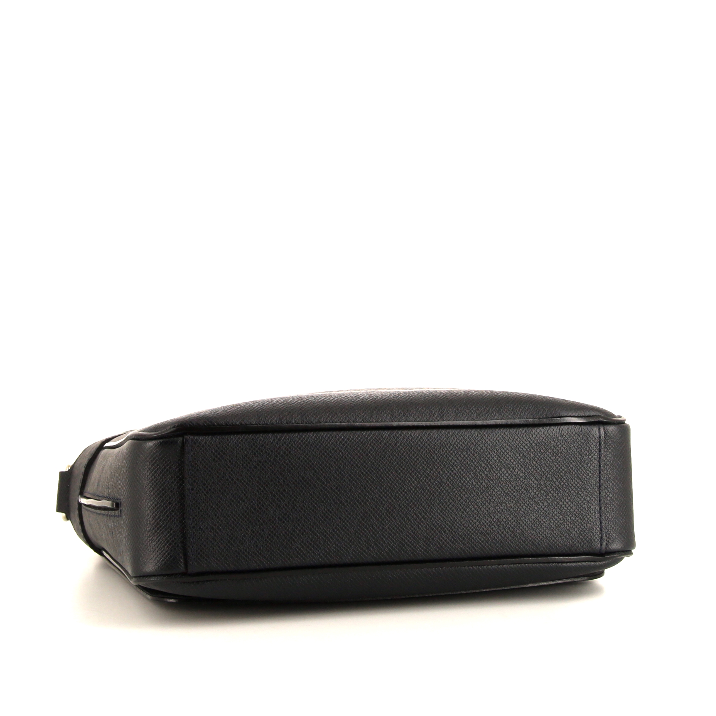 Borsa a tracolla Louis Vuitton in pelle blu - Detail D4