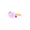 Anello Pomellato Capri modello piccolo in oro rosa,  ceramica rosa e rubini - 00pp thumbnail
