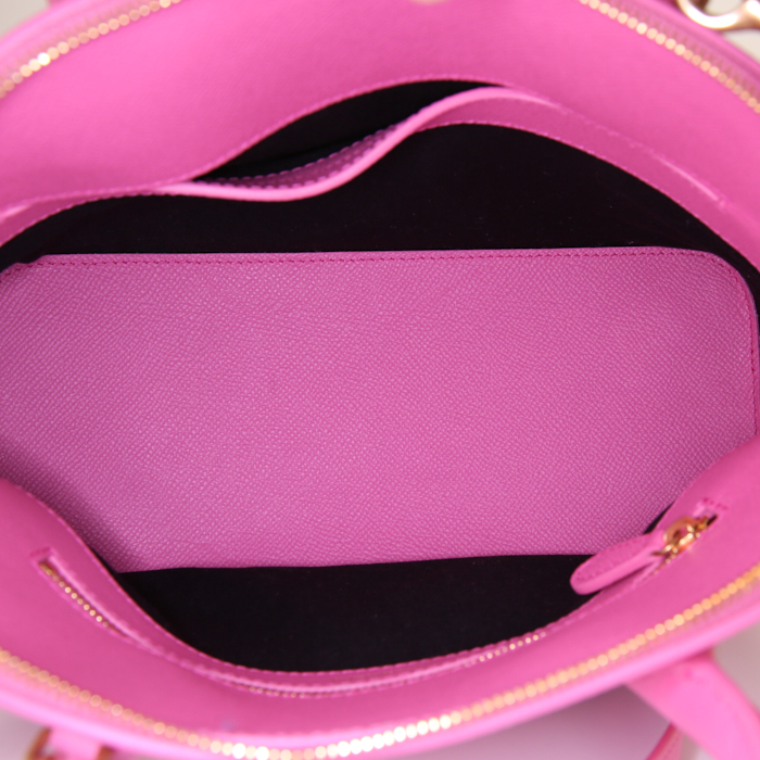 Bolso de mano Balenciaga Ville Top Handle en cuero rosa - Detail D3