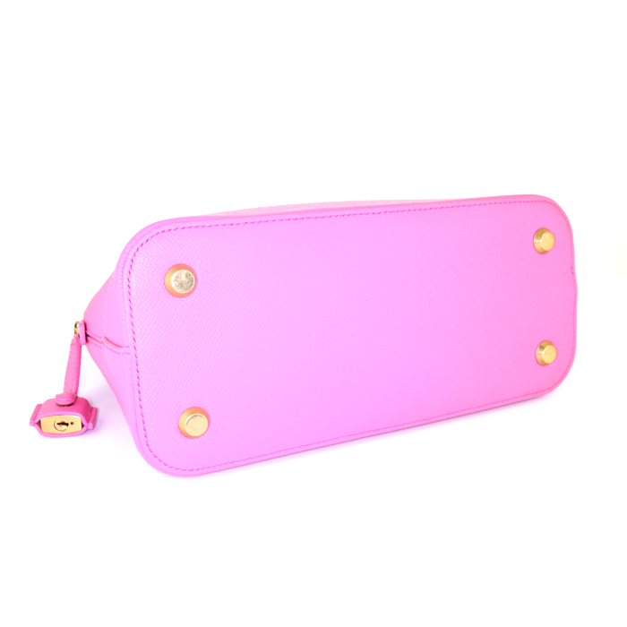 Borsa Balenciaga Ville Top Handle in pelle rosa - Detail D5