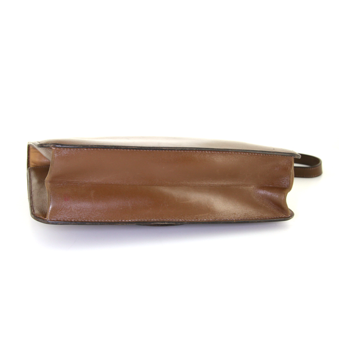 Hermès Sandrine shoulder bag in brown box leather - Detail D4