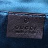 Borsa a tracolla Gucci Ophidia in camoscio blu scuro e pelle verniciata nera - Detail D3 thumbnail