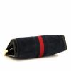Gucci Ophidia shoulder bag in dark blue suede and black patent leather - Detail D4 thumbnail