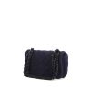 Bolso para llevar al hombro Chanel Mademoiselle en lona acolchada azul oscuro - 00pp thumbnail
