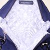 Bolso para llevar al hombro Chanel Mademoiselle en lona acolchada azul oscuro - Detail D3 thumbnail