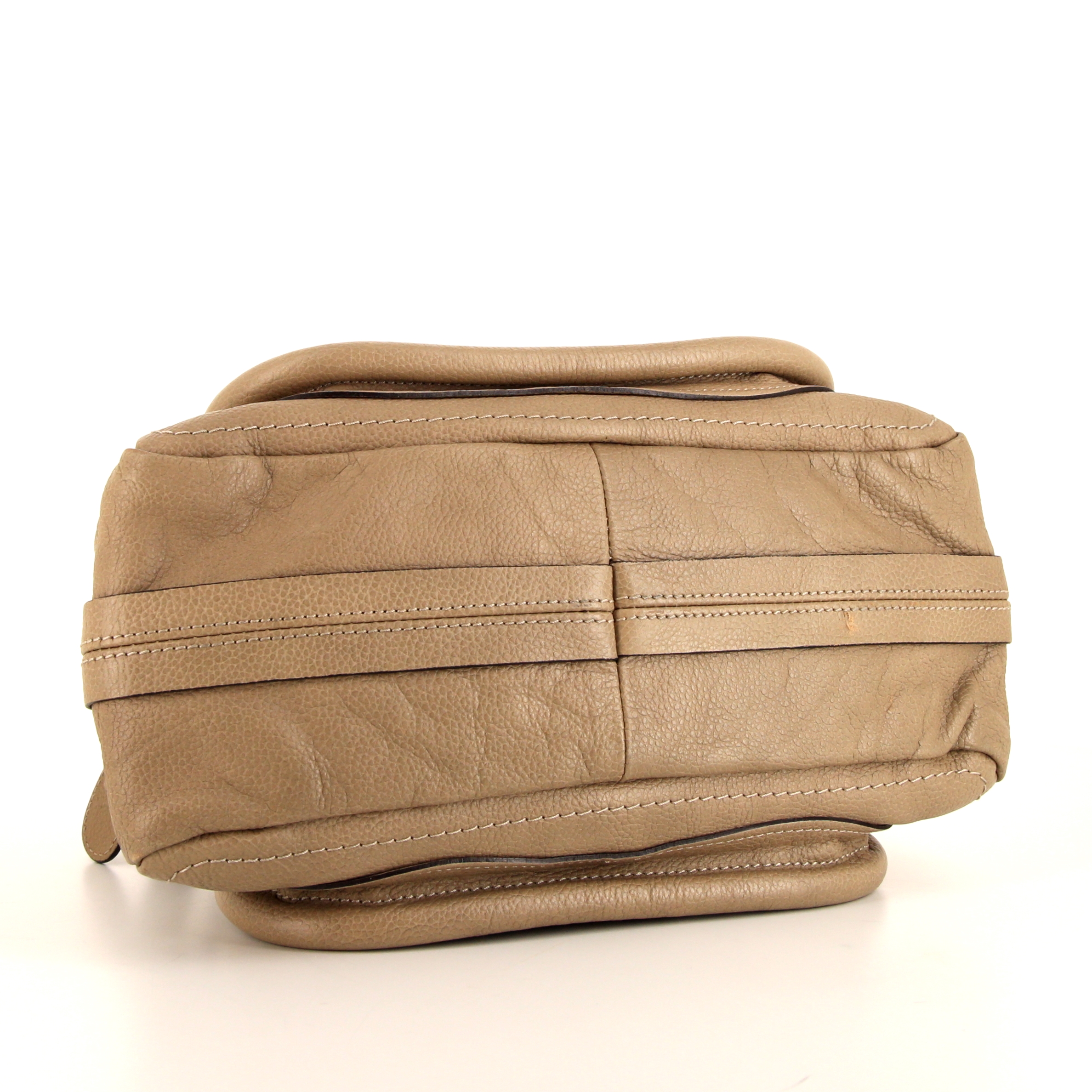 Bolso bandolera Chloé Paraty modelo pequeño en cuero beige - Detail D5