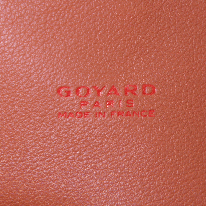 Goyard Anjou shopping bag in brown monogram canvas and brown leather - Detail D3