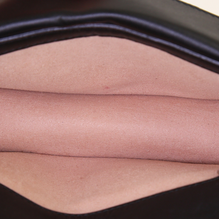 Sac bandoulière Gucci Dionysus mini en velours noir et cuir noir - Detail D2