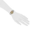 Cartier Santos Galbée watch in gold and stainless steel Circa  1990 - Detail D1 thumbnail