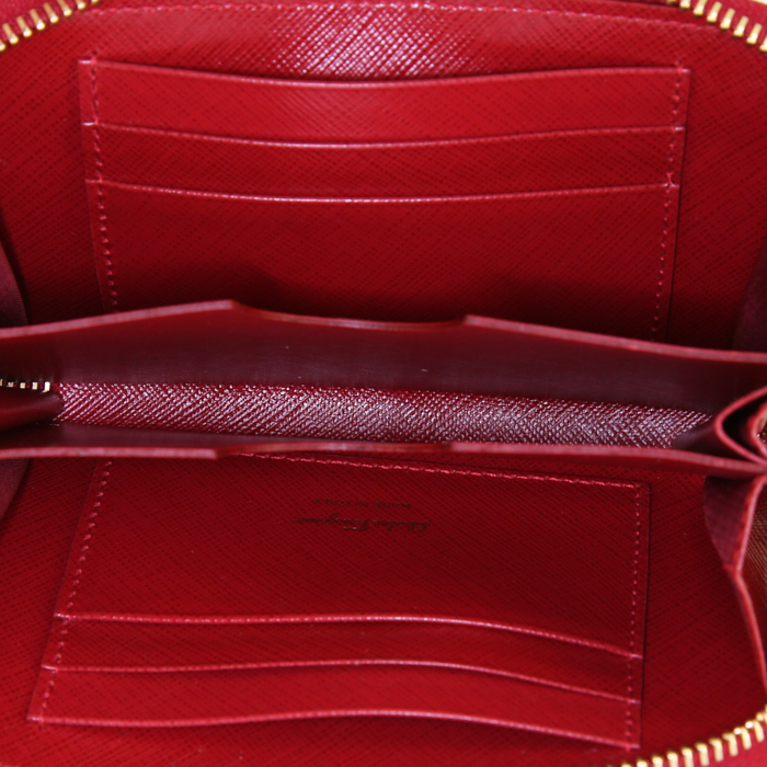 Portafogli Salvatore Ferragamo in pelle rossa - Detail D2