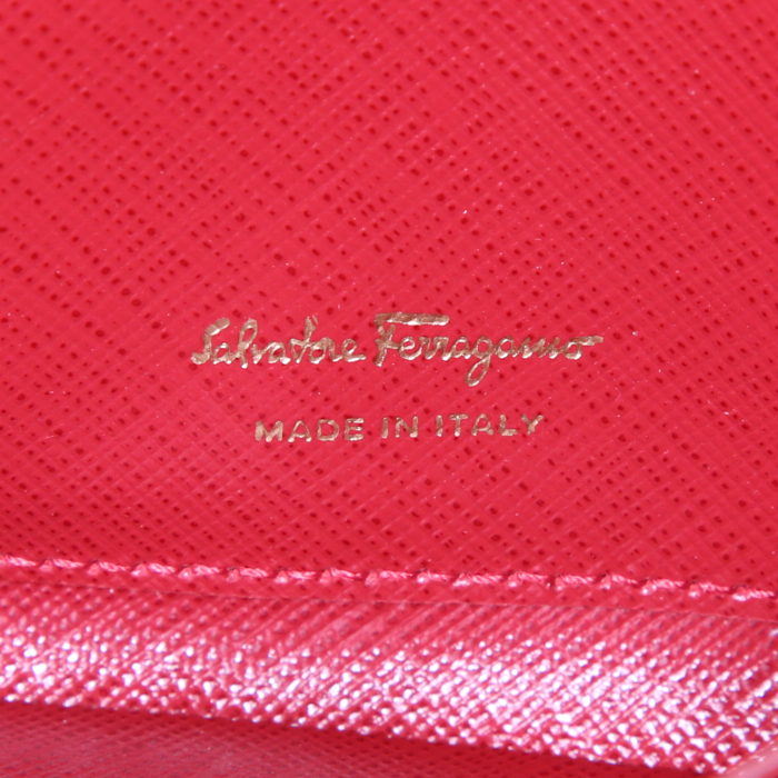 Portafogli Salvatore Ferragamo in pelle rossa - Detail D3