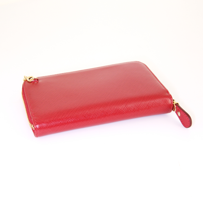 Portafogli Salvatore Ferragamo in pelle rossa - Detail D4