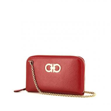 Salvatore Ferragamo wallet in red leather