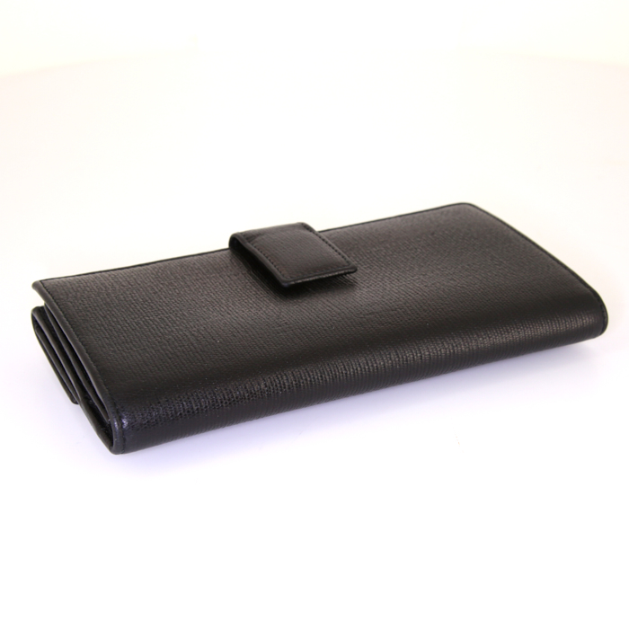 Billetera Saint Laurent en cuero negro - Detail D5