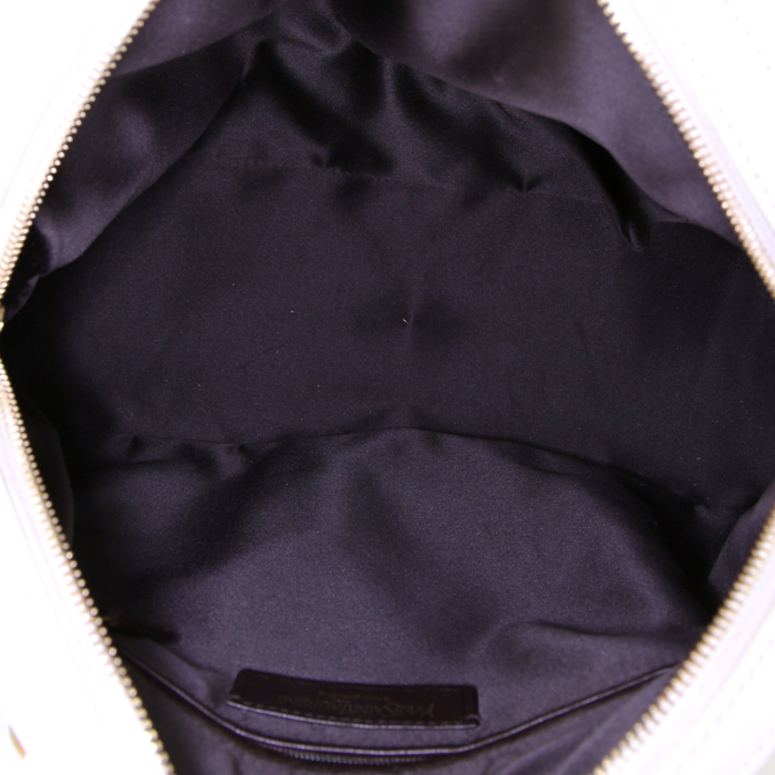 Bolso de mano Yves Saint Laurent Muse modelo pequeño en cuero blanco - Detail D2