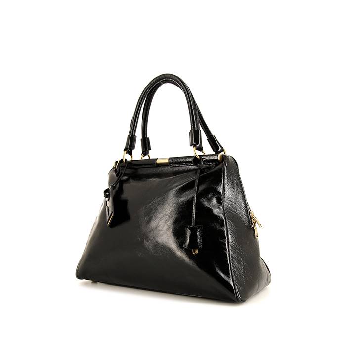 Chyc leather handbag Yves Saint Laurent Blue in Leather - 37350592