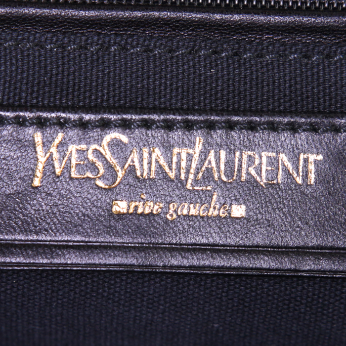 Bolso de mano Saint Laurent en charol negro - Detail D3