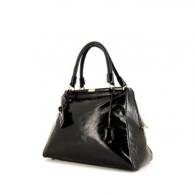Bolso de mano Saint Laurent en charol negro