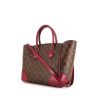 Bolso de mano Louis Vuitton Phenix modelo mediano en lona Monogram marrón y cuero rosa - 00pp thumbnail