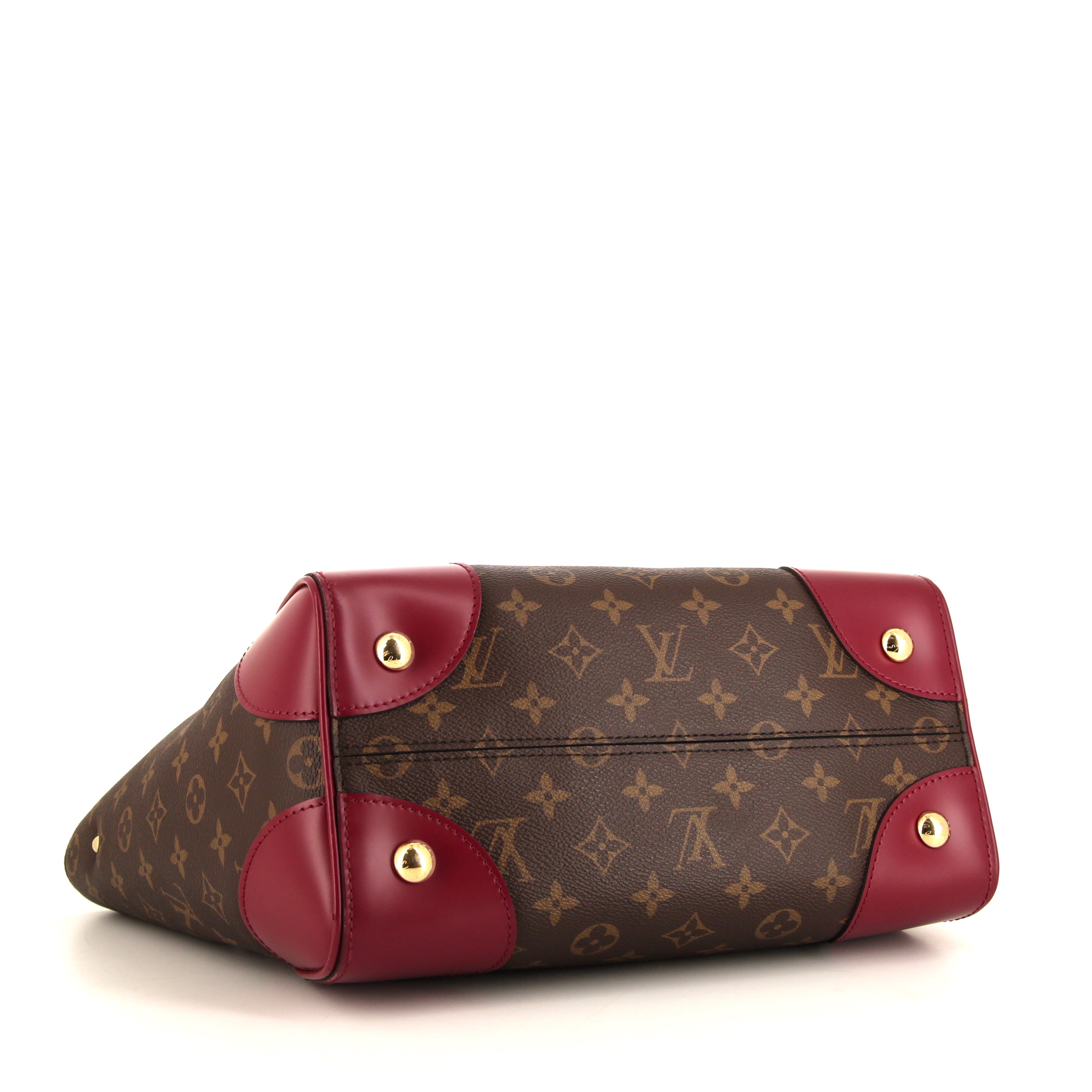 Sac à main Louis Vuitton Phenix moyen modèle en toile monogram marron et cuir rose - Detail D5