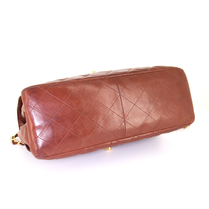 Borsa Chanel Timeless in pelle trapuntata marrone - Detail D5