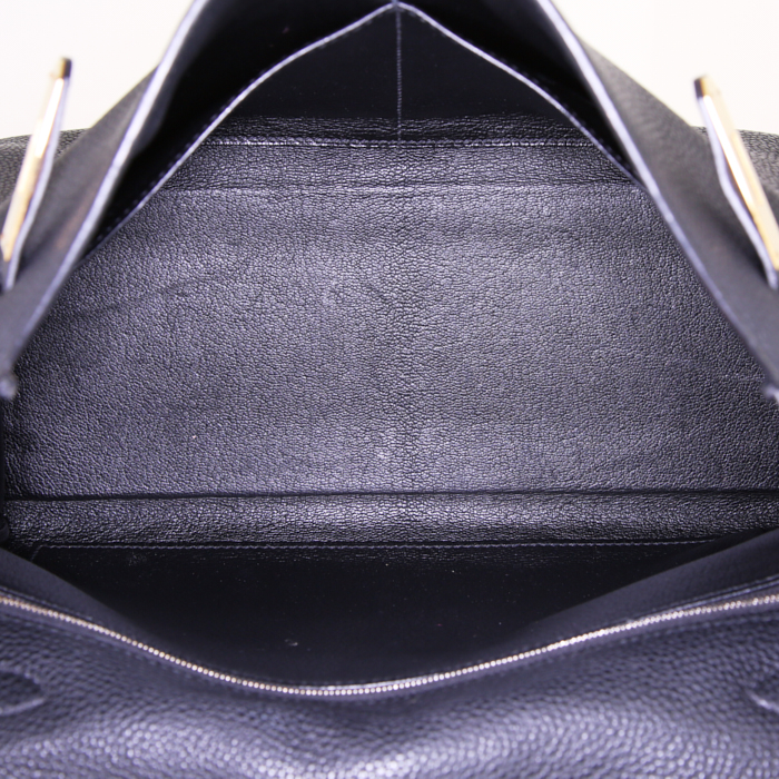 Hermes Kelly 32 cm handbag in black togo leather - Detail D3