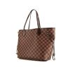 Louis Vuitton Neverfull large model shopping bag in ebene damier canvas and brown leather - 00pp thumbnail