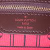 Louis Vuitton Neverfull large model shopping bag in ebene damier canvas and brown leather - Detail D3 thumbnail