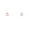 Orecchini a bottone Dinh Van Menottes R8 in oro rosa e diamanti - 00pp thumbnail