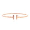 Brazalete redondo abierto Tiffany & Co Wire en oro rosa - 00pp thumbnail