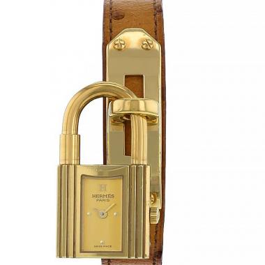 Montre Hermes Kelly-Cadenas en plaqué or Vers  1990