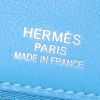 Borsa Hermès Birkin Ghillies in pelle togo blu e pelle Swift blu - Detail D3 thumbnail
