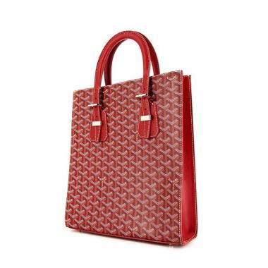 Bolso Cabás Goyard Comores en lona Monogram roja y cuero rojo