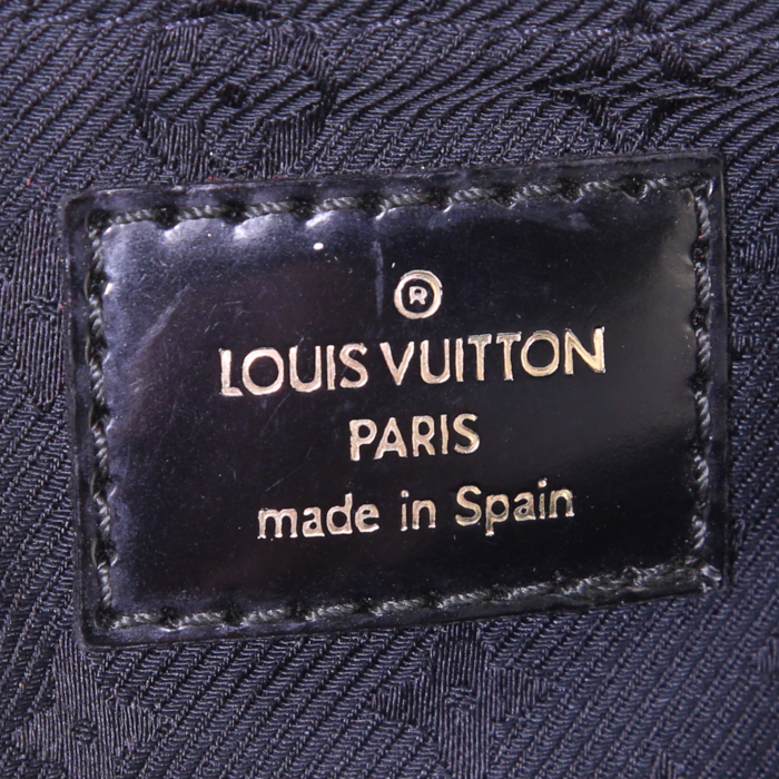 Bolso de mano Louis Vuitton Edition Limitée Trunks & bags en ante marrón y cuero negro - Detail D3