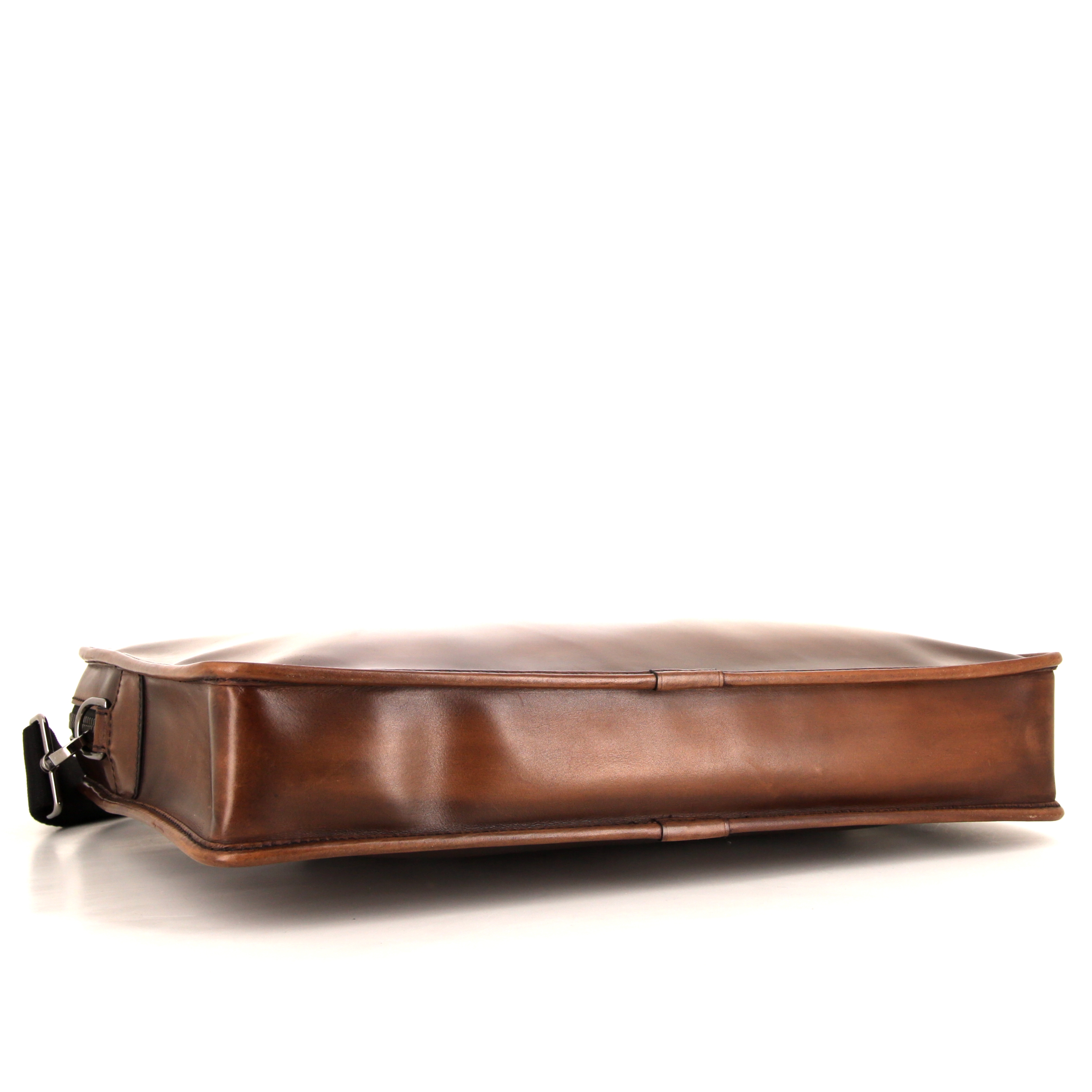 Berluti Un jour briefcase in brown leather - Detail D5