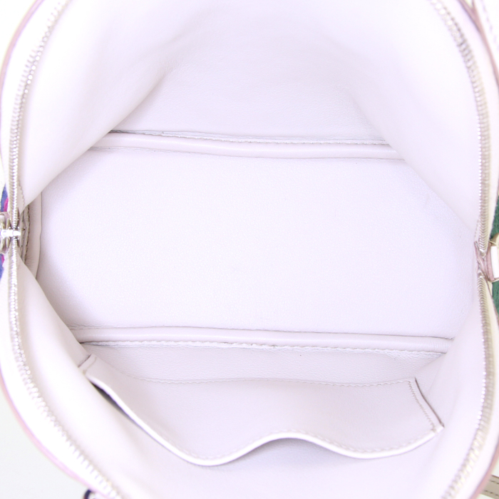 Borsa a tracolla Hermes Bolide mini in pelle Swift beige con motivo - Detail D3