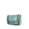 Chanel Timeless jumbo shoulder bag in blue python - 00pp thumbnail