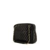 Chanel Vintage Shopping shoulder bag in black chevron quilted leather - 00pp thumbnail