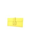 Hermes Jige pouch in yellow Soufre epsom leather - 00pp thumbnail